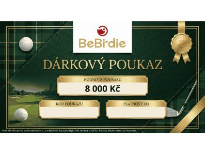 Dárkový poukaz BeBirdie 8000 Kč